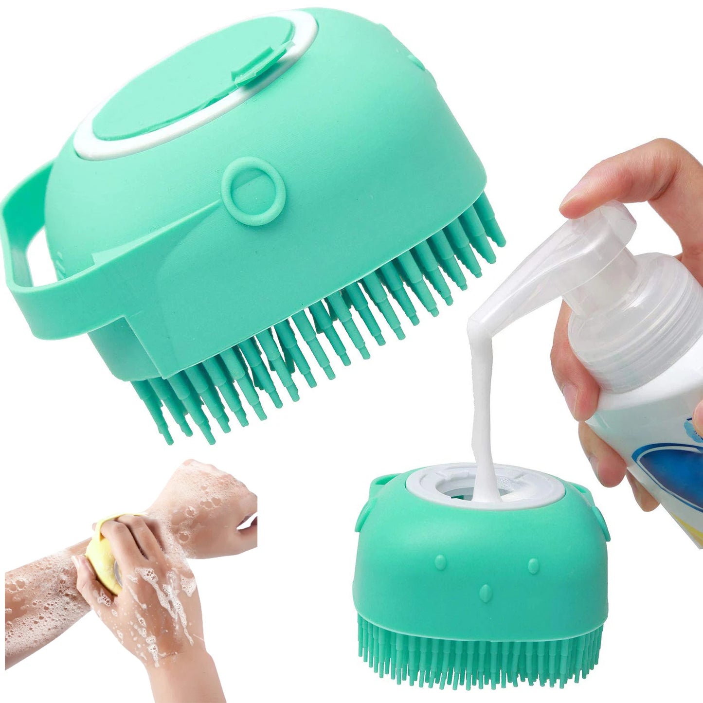 Bath & Self Care Kit – Silicone Bath Brush, Shoe Brush & Self Cleaning Brush Set