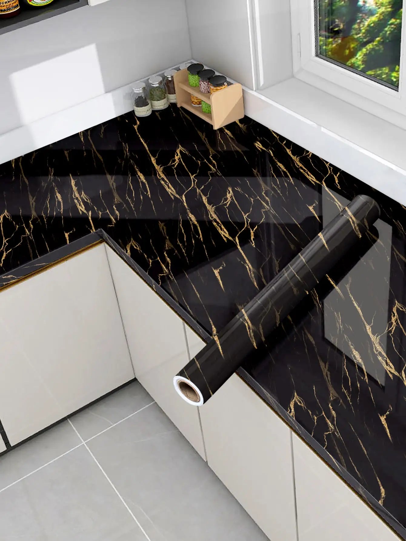 Home Makeover Kit – Marble Sheet, Golden Foil Sheet & Waterproof Sealing Tape