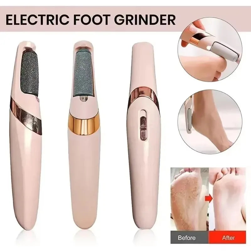 Electric Callus Remover for Feet – Professional USB Rechargeable Foot Grinder & Pedicure Tool, Automatic Dead Skin Remover with 2 Roller Heads for Smooth Heels & Cracked Skin