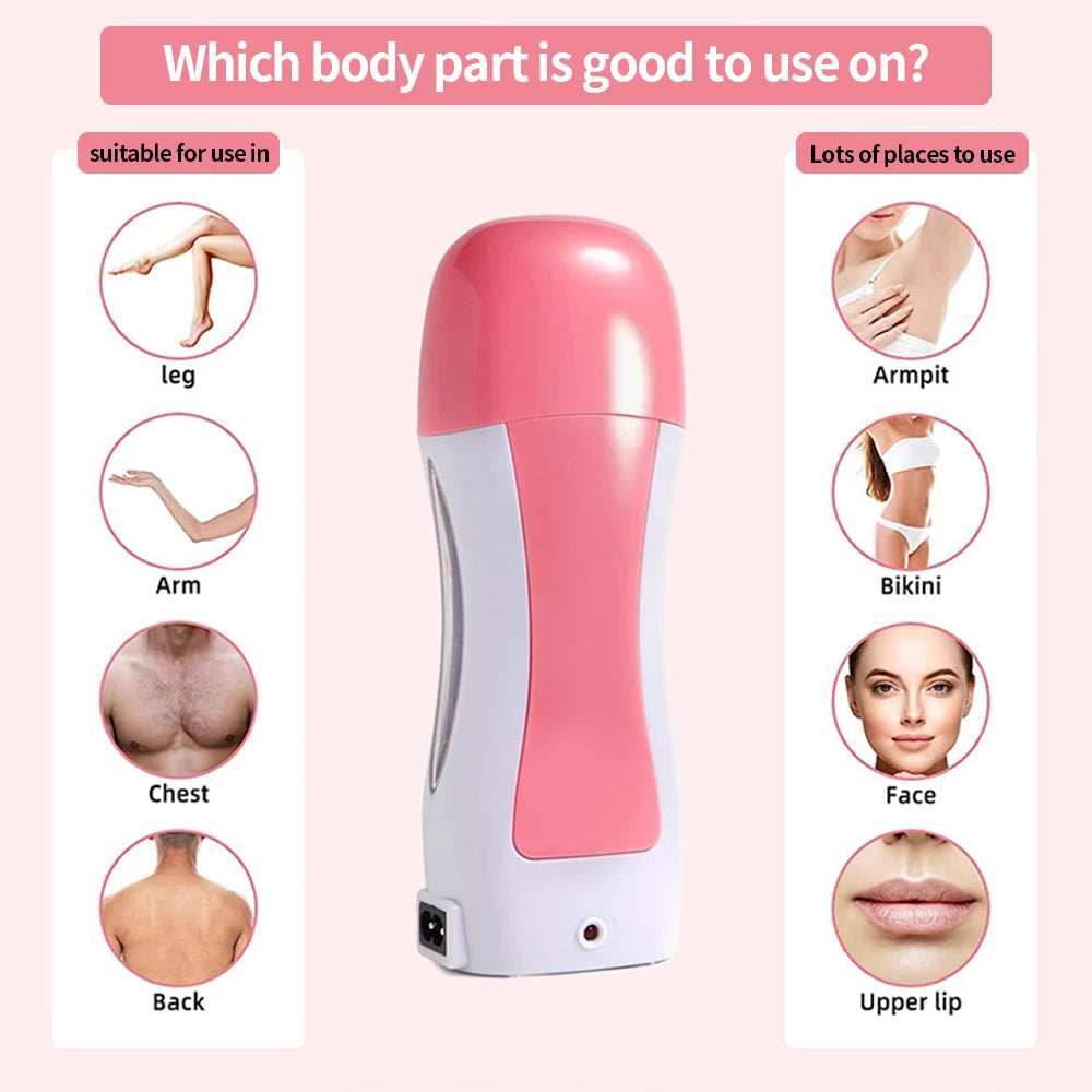Electric Wax Heater Hair Removal Machine – Portable Wax Melt Warmer EU Plug, Fast Heating Epilator, Full Body Depilatory Waxing Device for Home & Spa Use