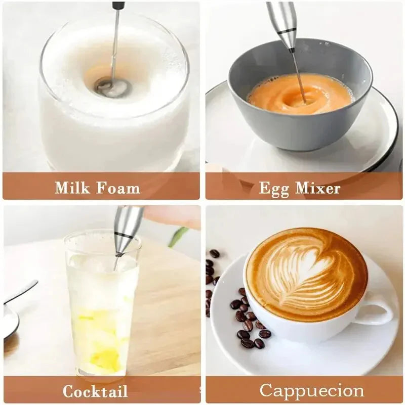 USB Rechargeable Milk Frother & Egg Beater – Portable Coffee Foam Maker & Mini Mixer
