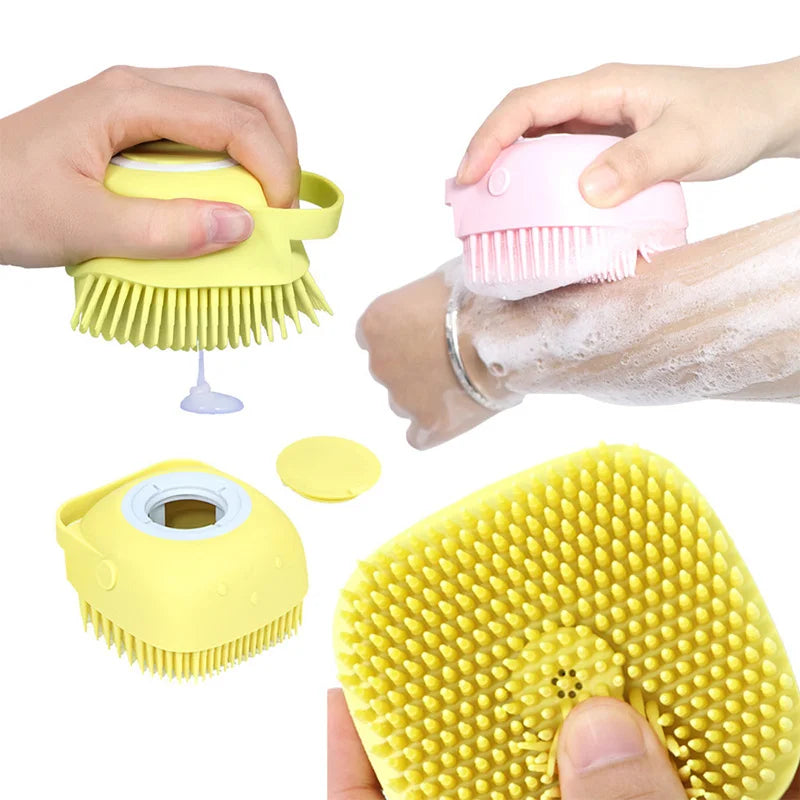 Bath & Self Care Kit – Silicone Bath Brush, Shoe Brush & Self Cleaning Brush Set