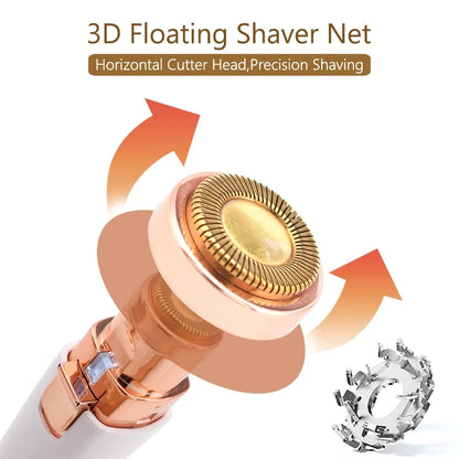 2-In-1 Rechargeable Eyebrow Trimmer & Facial Hair Remover