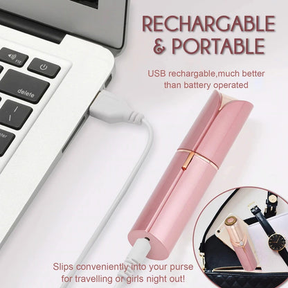 Finishing Touch Flawless Women's Painless Hair Remover – USB Rechargeable Facial Hair Trimmer