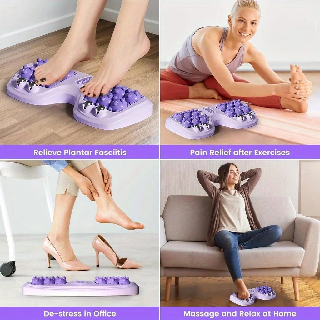Foot Massager Roller – Home Leg & Foot Acupressure Bead Massager, Plantar Fasciitis Relief Roller, Heel Pain & Arch Support Reflexology Tool, Trigger Point Muscle Relaxation & Yoga Therapy Massager