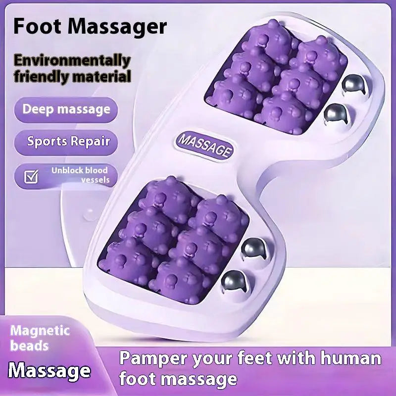 Foot Massager Roller – Home Leg & Foot Acupressure Bead Massager, Plantar Fasciitis Relief Roller, Heel Pain & Arch Support Reflexology Tool, Trigger Point Muscle Relaxation & Yoga Therapy Massager