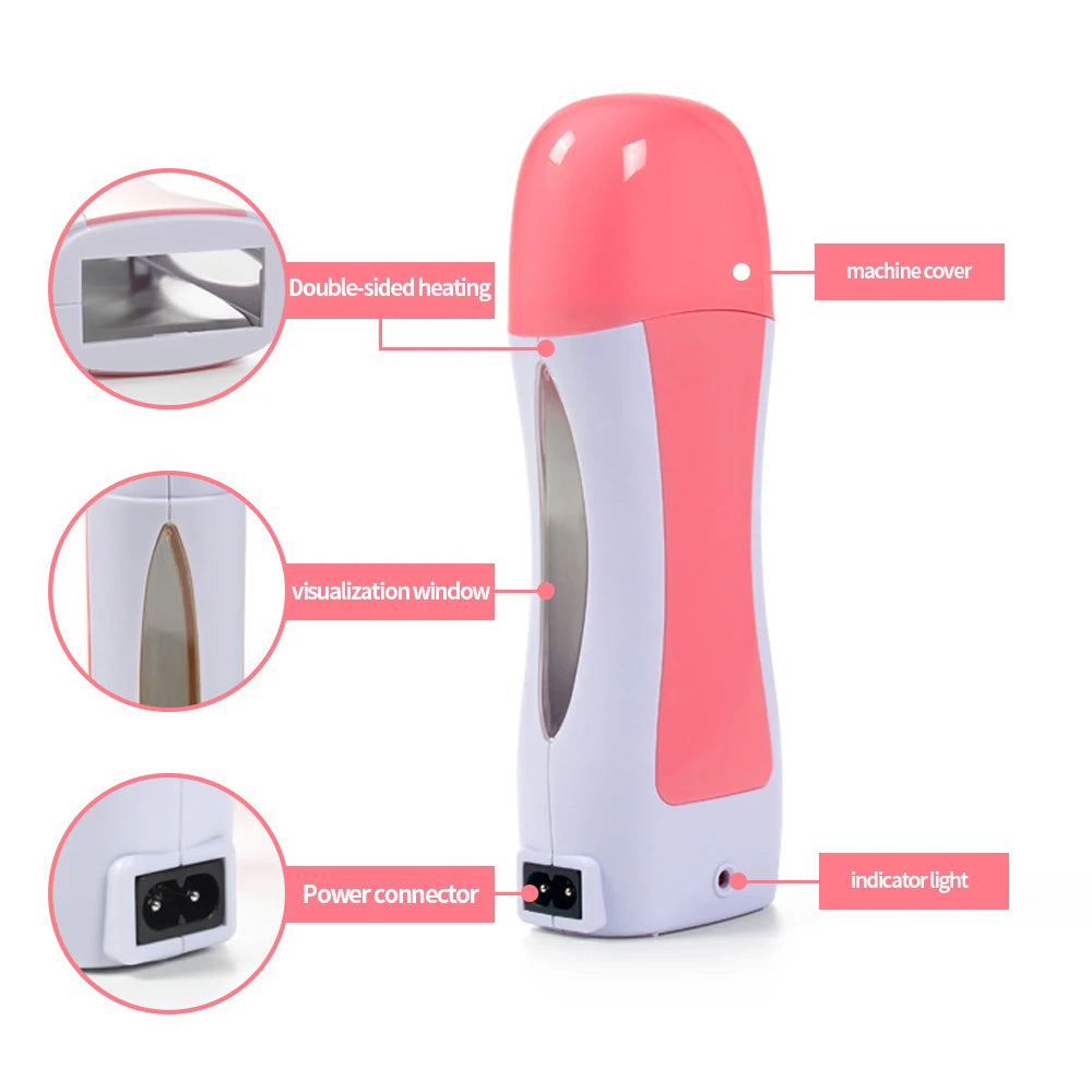 Electric Wax Heater Hair Removal Machine – Portable Wax Melt Warmer EU Plug, Fast Heating Epilator, Full Body Depilatory Waxing Device for Home & Spa Use