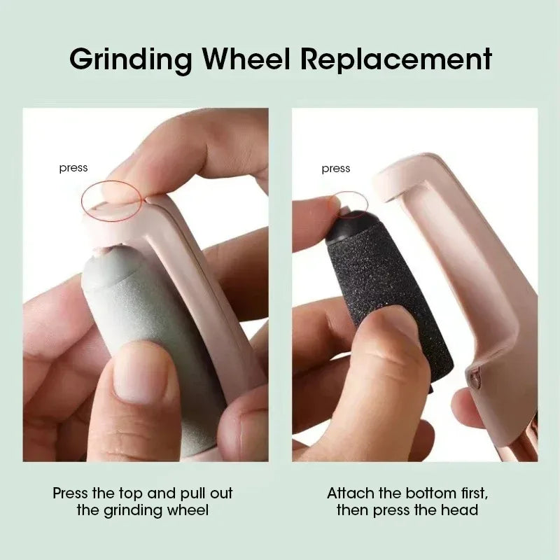 Electric Callus Remover for Feet – Professional USB Rechargeable Foot Grinder & Pedicure Tool, Automatic Dead Skin Remover with 2 Roller Heads for Smooth Heels & Cracked Skin