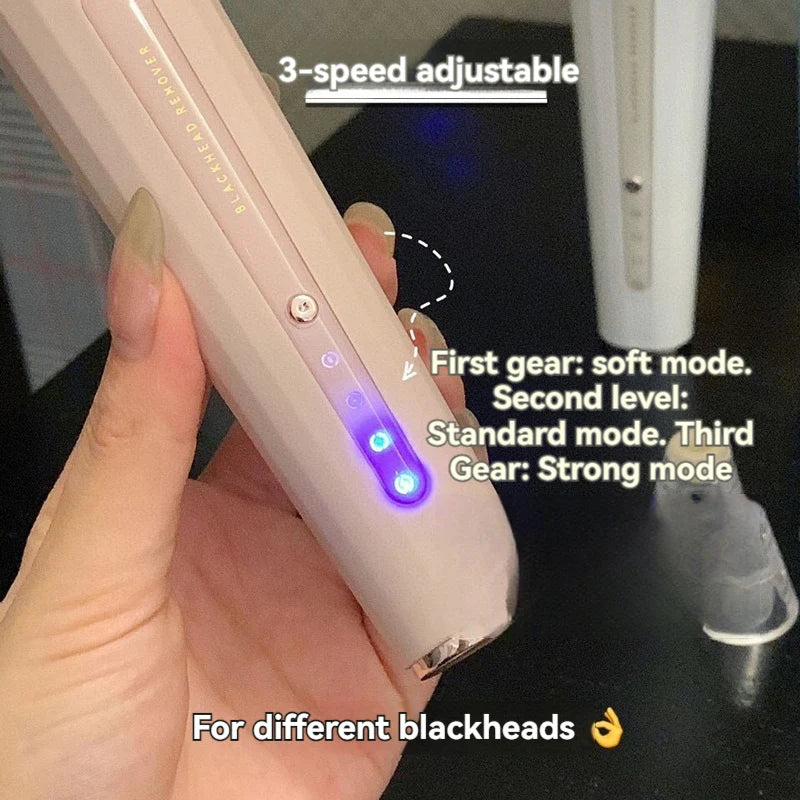 Rechargeable Facial Pore Cleaner & Blackhead Remover Vacuum | Pore Suction Device Kit for Deep Skin Cleaning & Blackhead Removal Beauty Tool (Charging Version)
