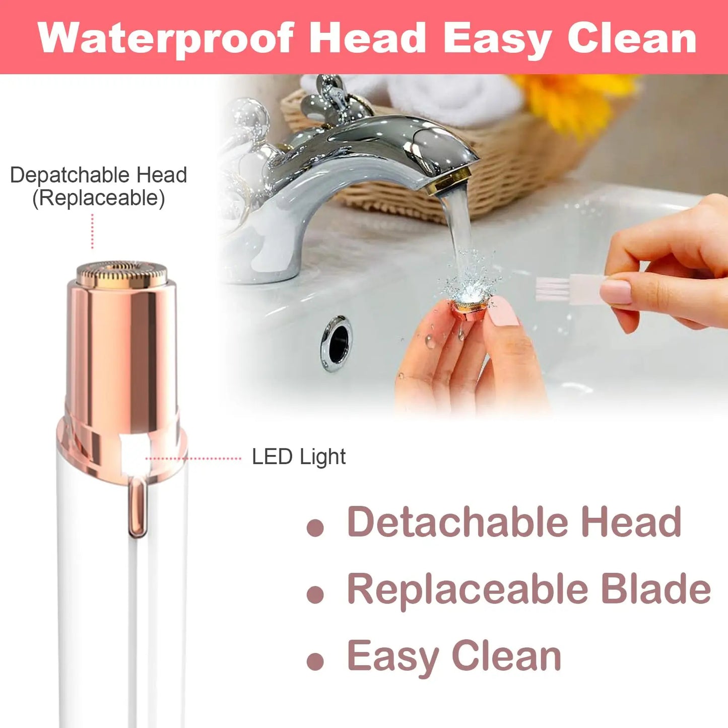 Finishing Touch Flawless Women's Painless Hair Remover – USB Rechargeable Facial Hair Trimmer
