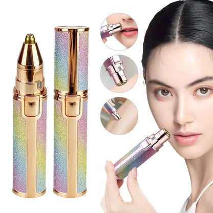 2-In-1 Rechargeable Eyebrow Trimmer & Facial Hair Remover