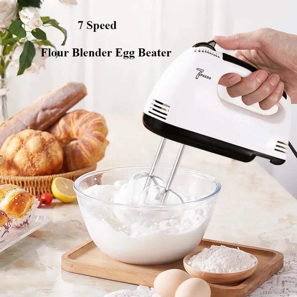 7-Speed Electric Hand Mixer & Egg Beater – Multifunctional Handheld Kitchen Mixer with Stainless Steel Whisk, Portable Blender for Cake, Cream, Dough, Cookies & Baking (Scarlett Mini Mixer)