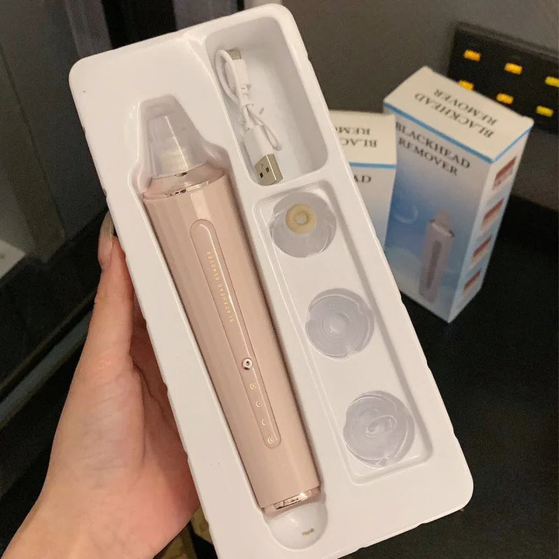 Rechargeable Facial Pore Cleaner & Blackhead Remover Vacuum | Pore Suction Device Kit for Deep Skin Cleaning & Blackhead Removal Beauty Tool (Charging Version)
