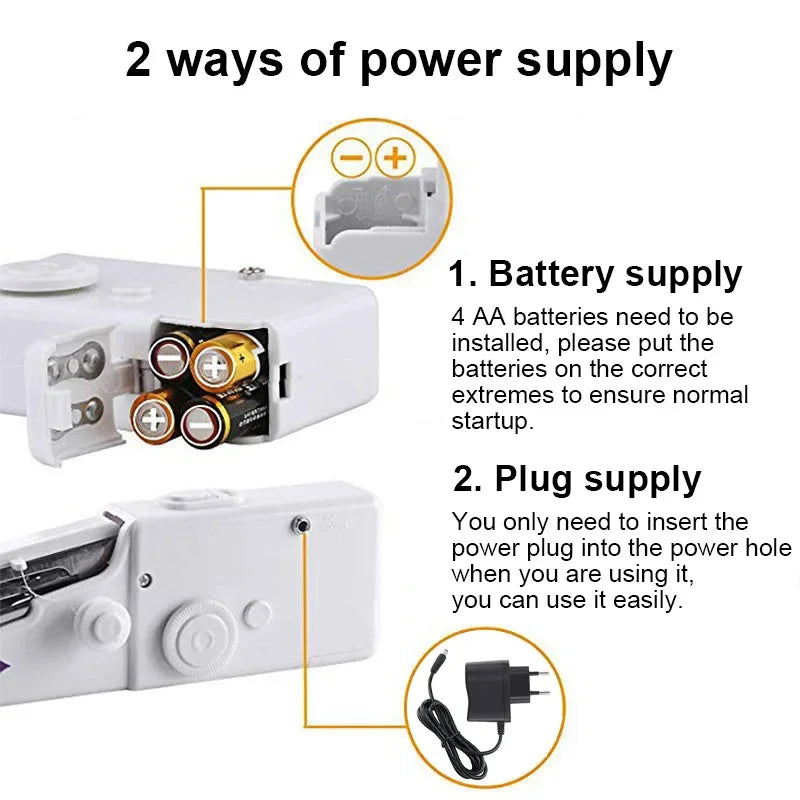 Handheld Sewing Machine, Portable Handy Stitch Machine, Mini Needle Cordless Clothes Fabric Sewing Machine, Stapler Sewing Machine, Portable Sewing Machine for Home Tailoring, Handheld Sewing Machine for Beginners