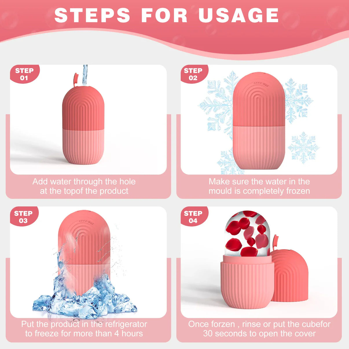 Beauty & Self Care Kit – Facial Massager, Ice Roller & Scalp Massager Set