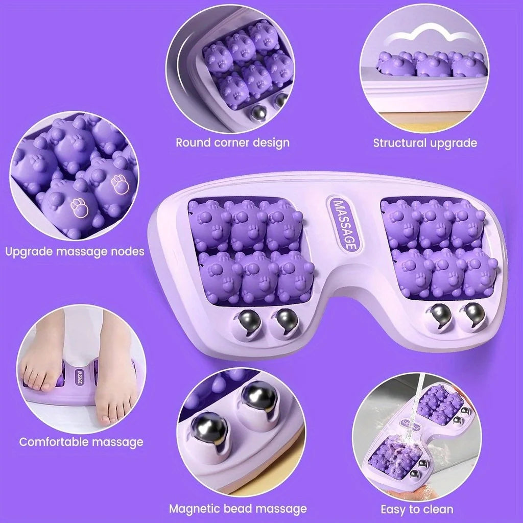 Foot Massager Roller – Home Leg & Foot Acupressure Bead Massager, Plantar Fasciitis Relief Roller, Heel Pain & Arch Support Reflexology Tool, Trigger Point Muscle Relaxation & Yoga Therapy Massager