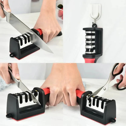 Kitchen Essentials Kit – Oil Spray Bottle, Speedy Chopper, Knife Sharpener & Egg Beater Set