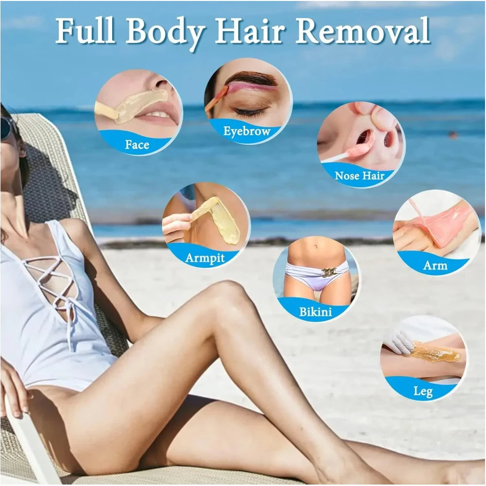 Electric Wax Heater Hair Removal Machine – Portable Wax Melt Warmer EU Plug, Fast Heating Epilator, Full Body Depilatory Waxing Device for Home & Spa Use