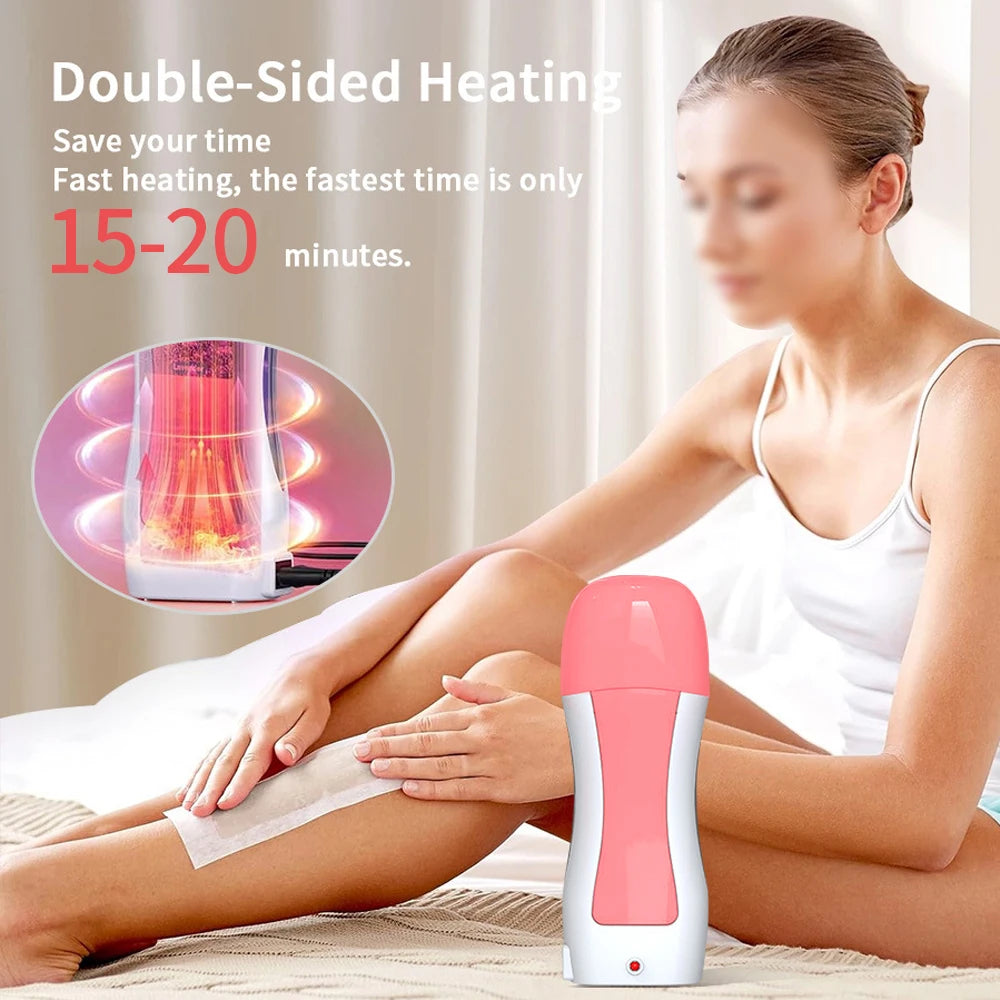 Electric Wax Heater Hair Removal Machine – Portable Wax Melt Warmer EU Plug, Fast Heating Epilator, Full Body Depilatory Waxing Device for Home & Spa Use