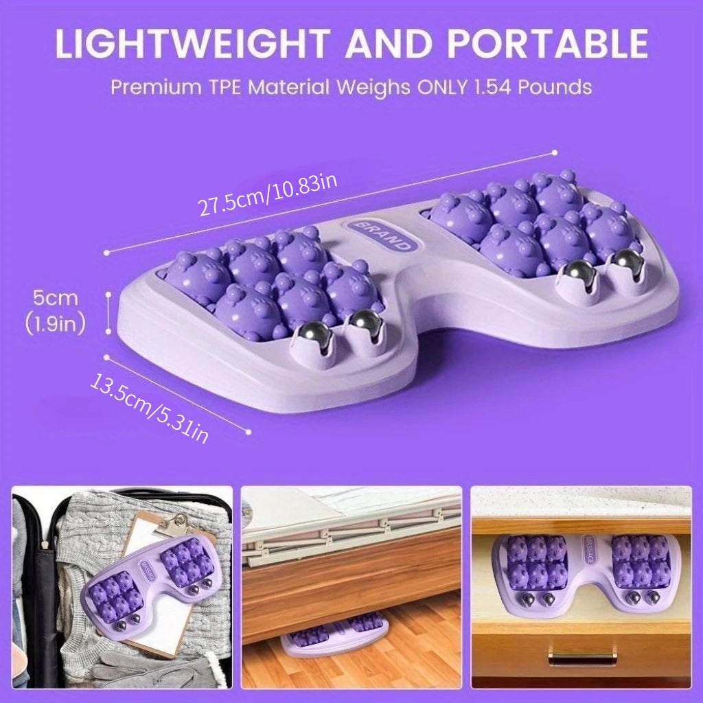 Foot Massager Roller – Home Leg & Foot Acupressure Bead Massager, Plantar Fasciitis Relief Roller, Heel Pain & Arch Support Reflexology Tool, Trigger Point Muscle Relaxation & Yoga Therapy Massager