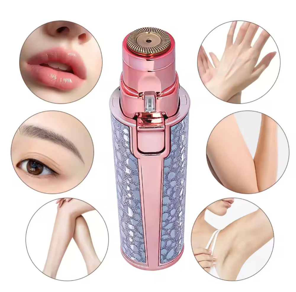 2-In-1 Rechargeable Eyebrow Trimmer & Facial Hair Remover