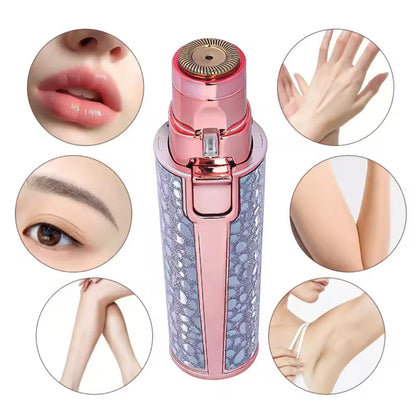 2-In-1 Rechargeable Eyebrow Trimmer & Facial Hair Remover