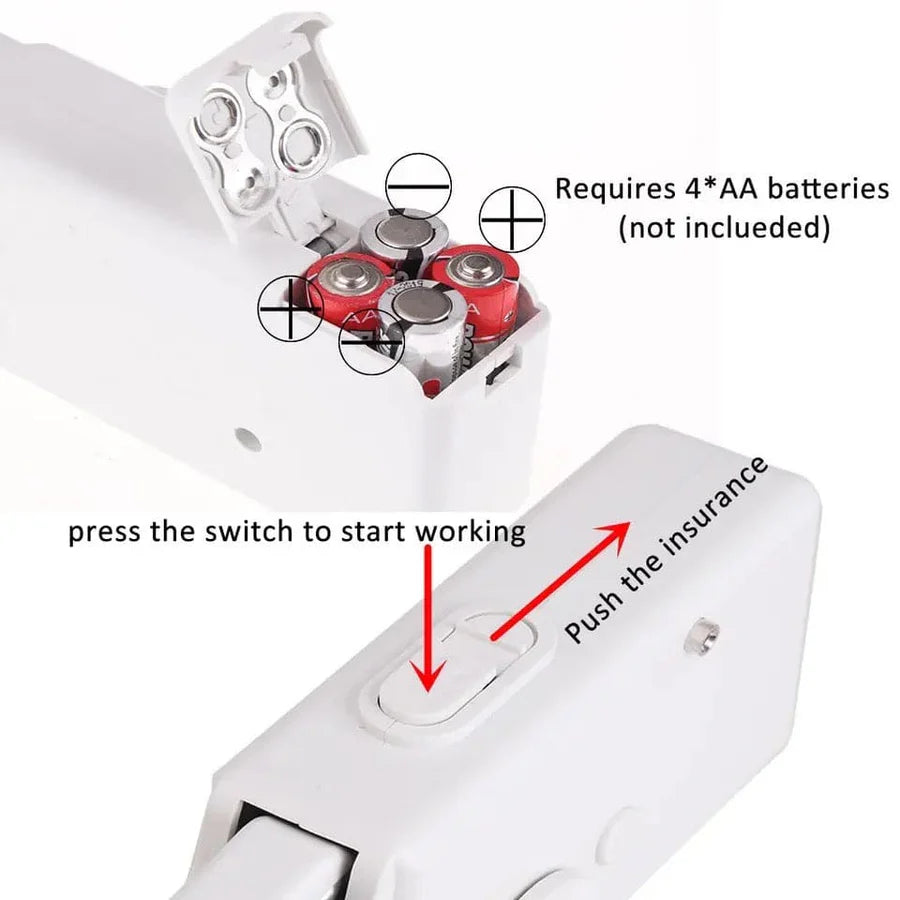 Handheld Sewing Machine, Portable Handy Stitch Machine, Mini Needle Cordless Clothes Fabric Sewing Machine, Stapler Sewing Machine, Portable Sewing Machine for Home Tailoring, Handheld Sewing Machine for Beginners