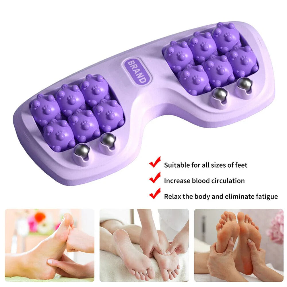 Foot Massager Roller – Home Leg & Foot Acupressure Bead Massager, Plantar Fasciitis Relief Roller, Heel Pain & Arch Support Reflexology Tool, Trigger Point Muscle Relaxation & Yoga Therapy Massager