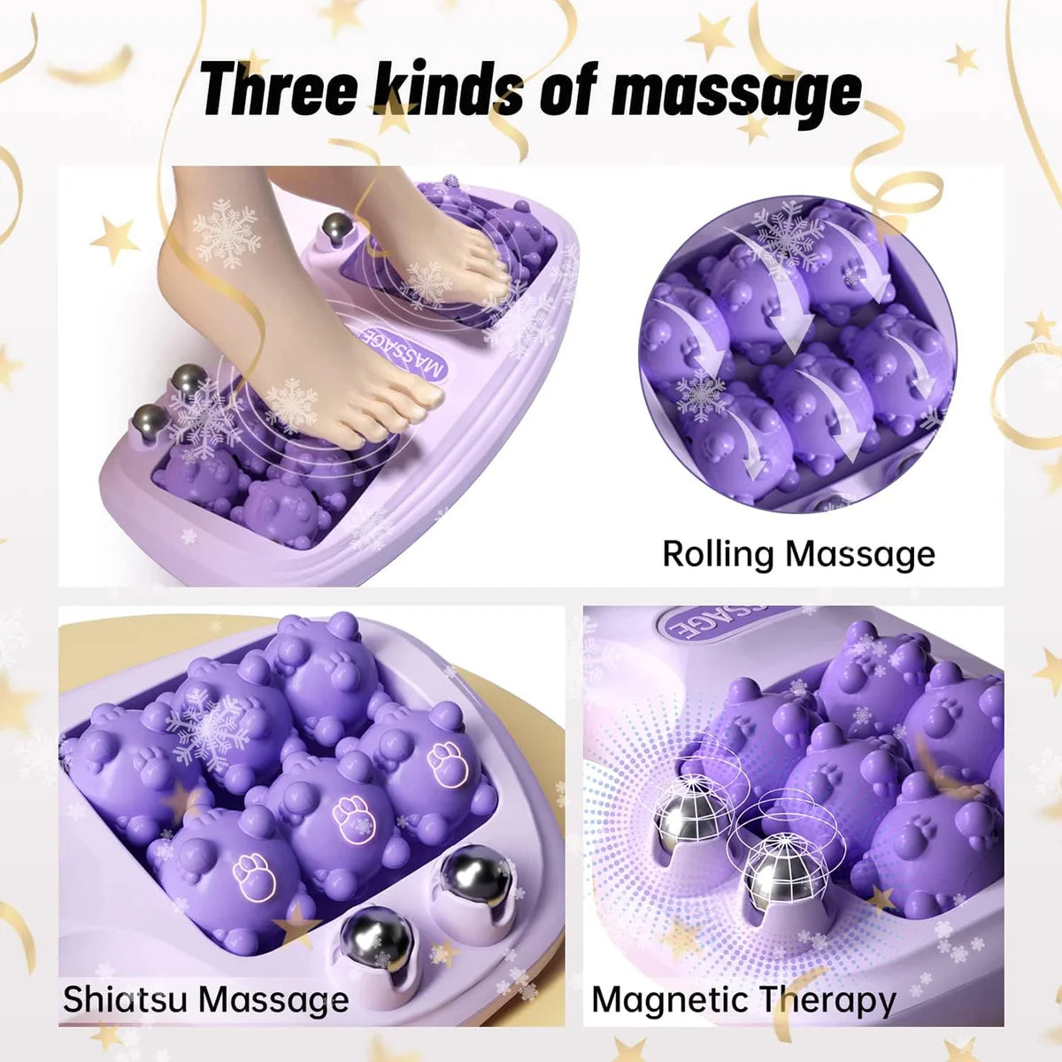 Foot Massager Roller – Home Leg & Foot Acupressure Bead Massager, Plantar Fasciitis Relief Roller, Heel Pain & Arch Support Reflexology Tool, Trigger Point Muscle Relaxation & Yoga Therapy Massager