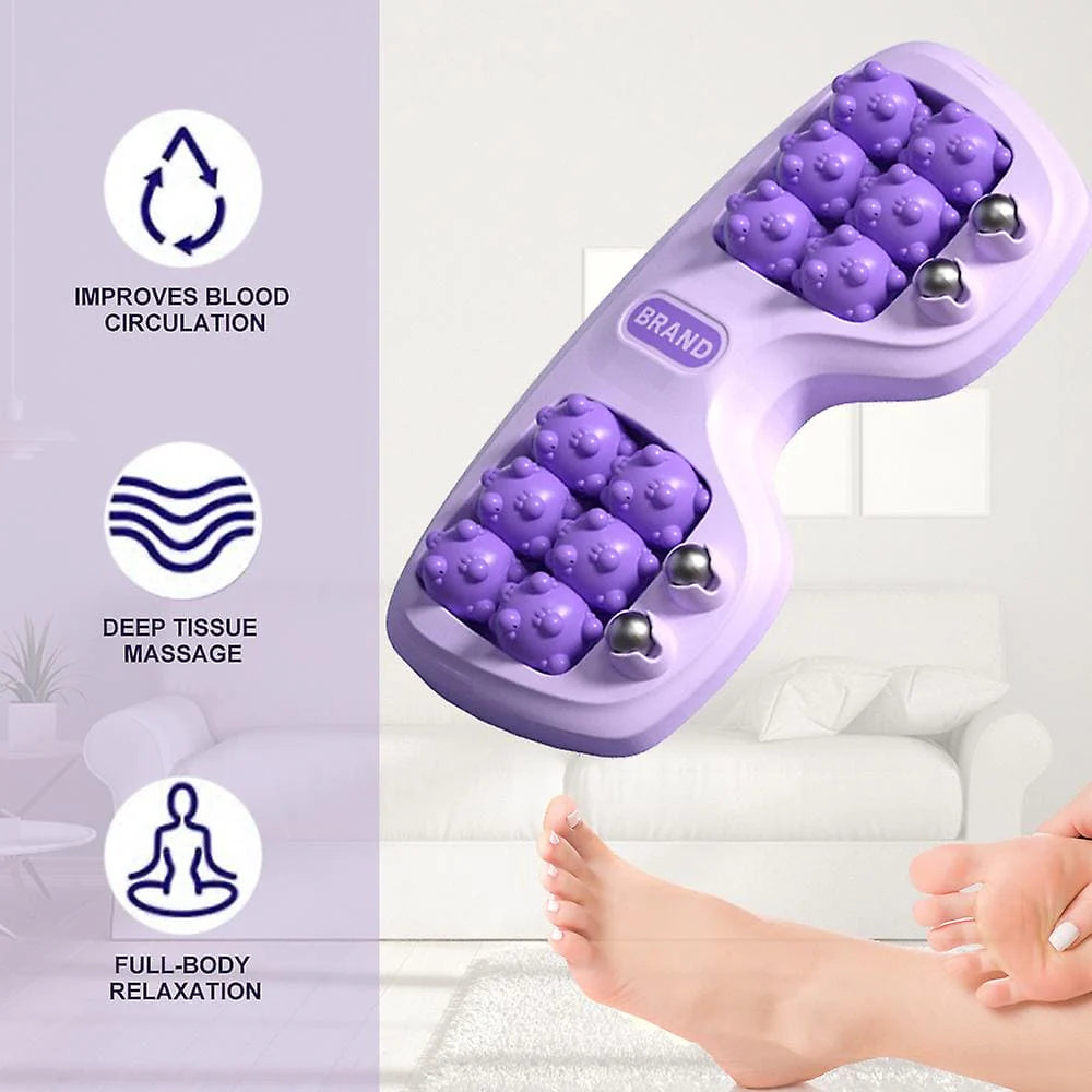 Foot Massager Roller – Home Leg & Foot Acupressure Bead Massager, Plantar Fasciitis Relief Roller, Heel Pain & Arch Support Reflexology Tool, Trigger Point Muscle Relaxation & Yoga Therapy Massager