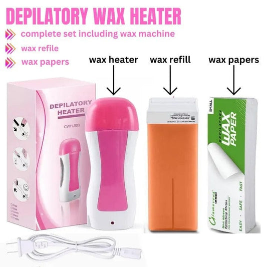 Electric Wax Heater Hair Removal Machine – Portable Wax Melt Warmer EU Plug, Fast Heating Epilator, Full Body Depilatory Waxing Device for Home & Spa Use