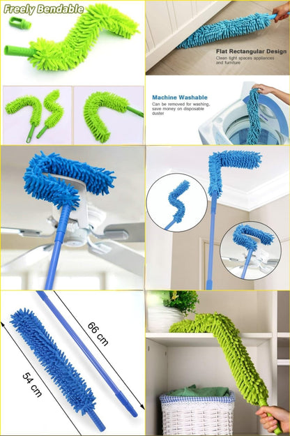 Bendable Microfiber Duster – Flexible Fan, Car & Home Cleaning Brush