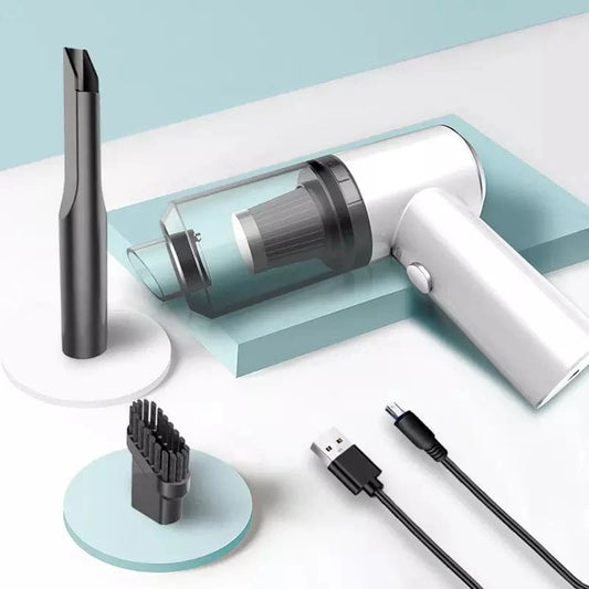 Portable Wireless Car Vacuum Cleaner 3-in-1 Cordless Handheld Mini Vacuum – Wet & Dry Dual Use, Strong Suction Auto Vacuum with Blower, LED Light & Multi-Nozzles for Car, Home, Sofa & Office Cleaning