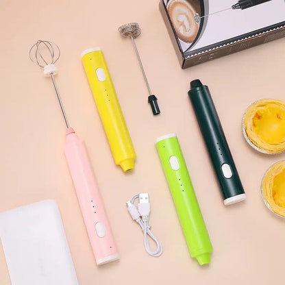USB Rechargeable Milk Frother & Egg Beater – Portable Coffee Foam Maker & Mini Mixer