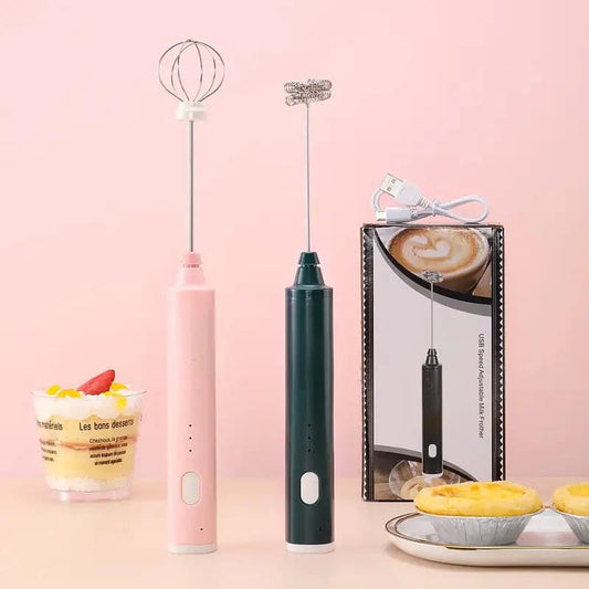USB Rechargeable Handheld Milk Frother & Egg Beater – Electric Coffee Foam Maker, Portable Mini Mixer for Latte, Cream, Eggs & Kitchen Use