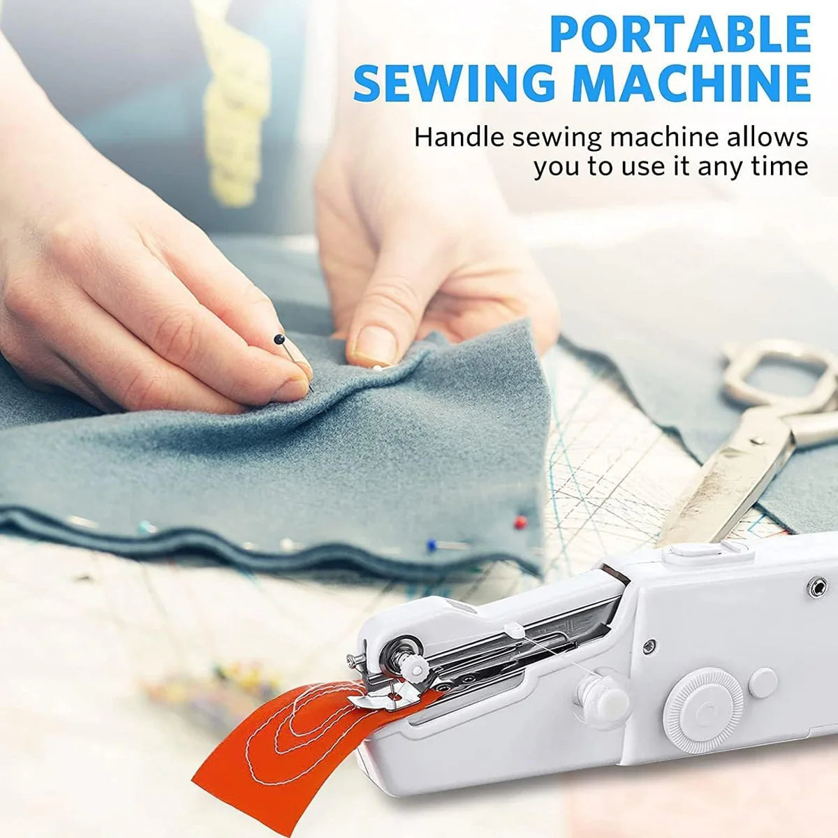 Handheld Sewing Machine, Portable Handy Stitch Machine, Mini Needle Cordless Clothes Fabric Sewing Machine, Stapler Sewing Machine, Portable Sewing Machine for Home Tailoring, Handheld Sewing Machine for Beginners